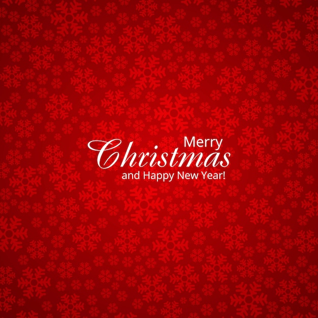 Free vector snowflake decorative merry christmas card background
