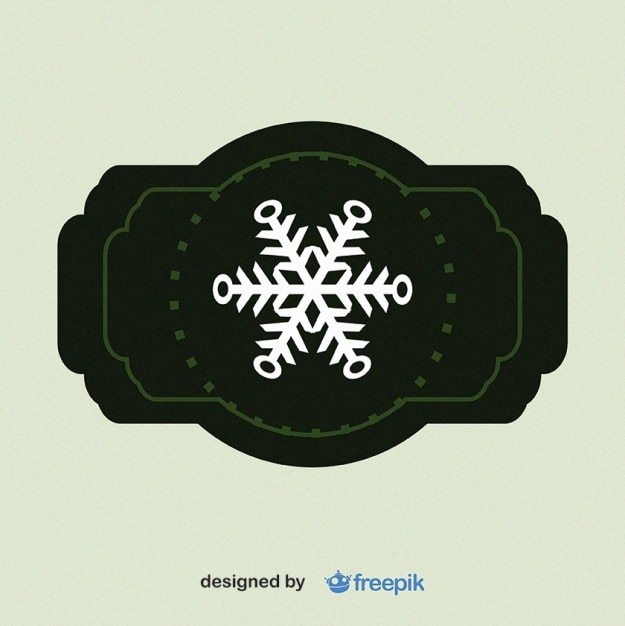 Free vector snowflake label