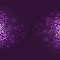 Free vector snowflakes background in purple