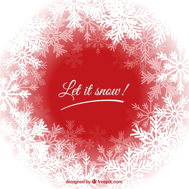 Free vector snowflakes christmas background