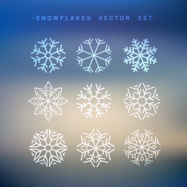 Free vector snowflakes collection