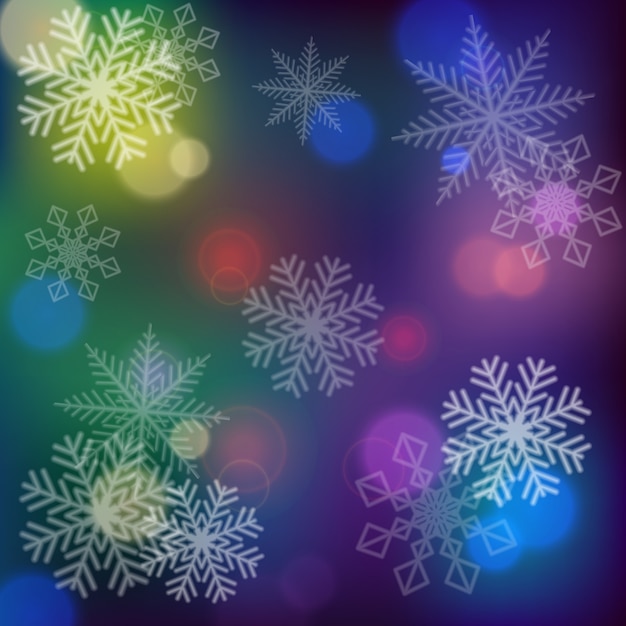 Snowflakes on Dark Background