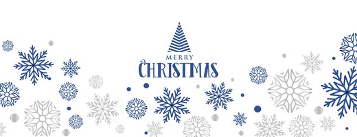 snowflakes decorative banner for merry christmas festival