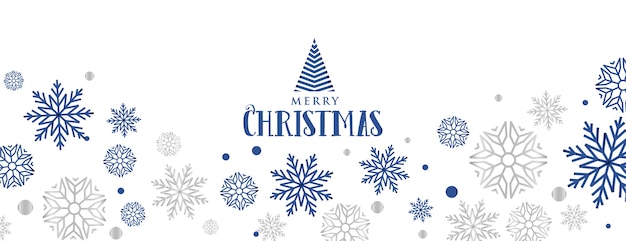 Snowflakes decorative banner for merry christmas festival