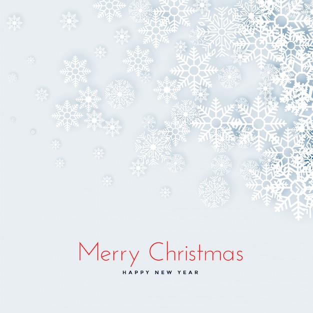 Free vector snowflakes floating background for christmas