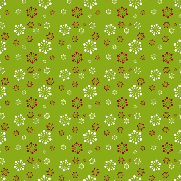 Free vector snowflakes on green background