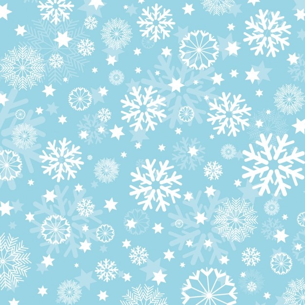 Free Vector snowflakes on light blue background