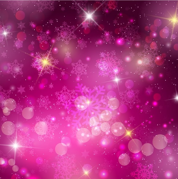 Бесплатное векторное изображение Снежинки фон боке фиолетовый