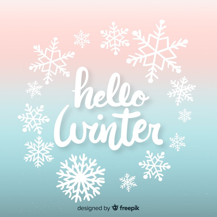 Free Vector snowflakes winter background
