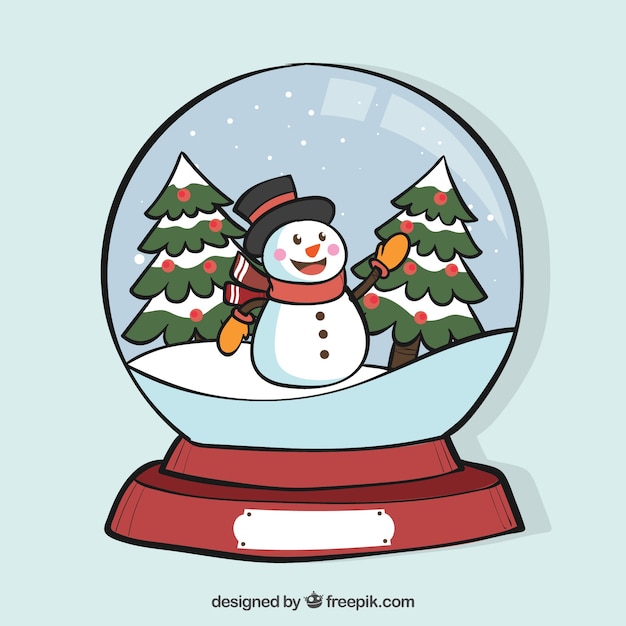 무료 벡터 snowglobe 배경