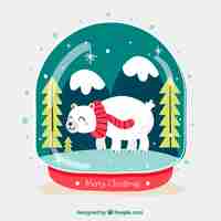 Vettore gratuito sfondo di snowglobe