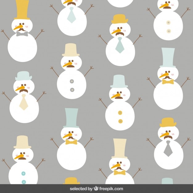 Free vector snowman background