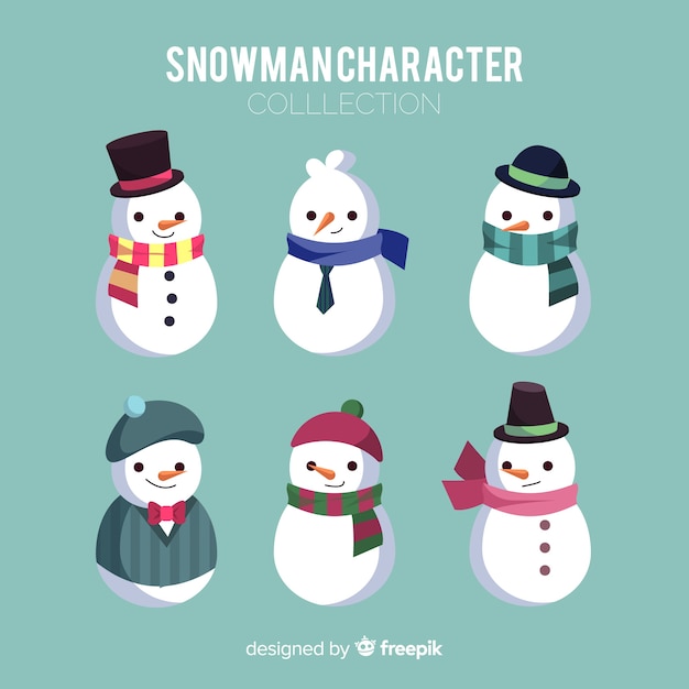 Free vector snowman characters