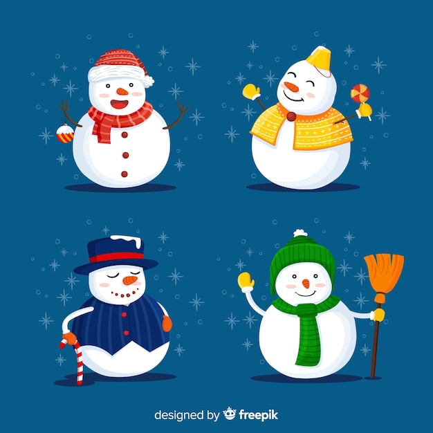 Free vector snowman characters