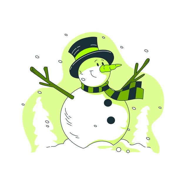 Snowman concept illustration