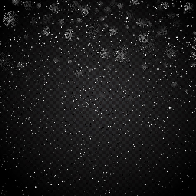 snowy background with falling snowflakes