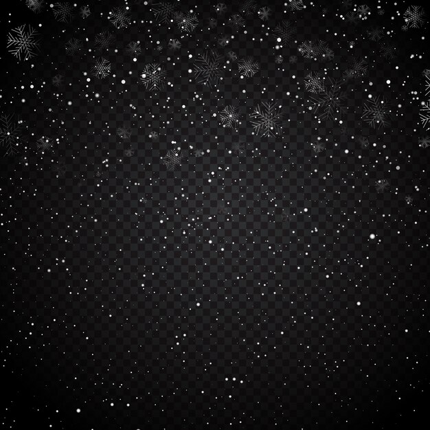 snowy background with falling snowflakes
