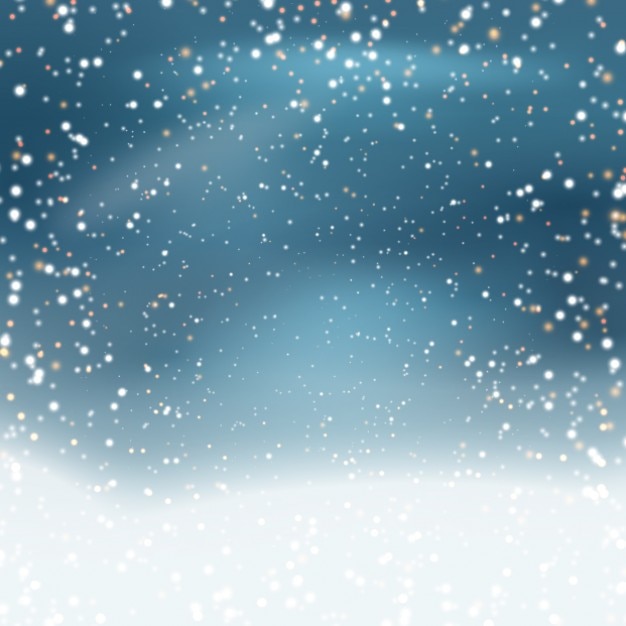 Snowy blue background