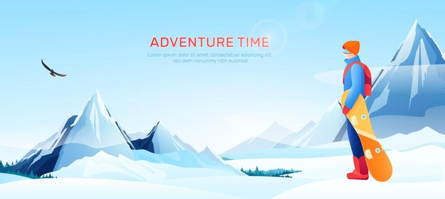 snowy landscape illustration