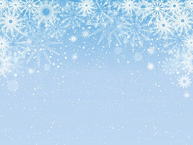 Snowy light blue background