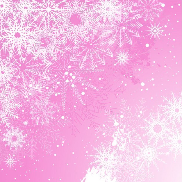 Snowy pink christmas background