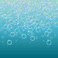 Free vector soap foam on gradient background