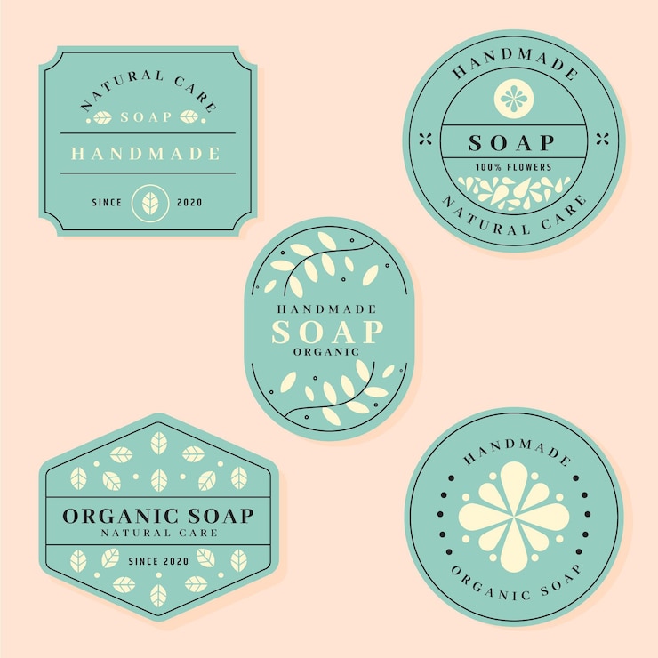 Free Vector soap label collection
