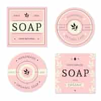 Free vector soap label collection