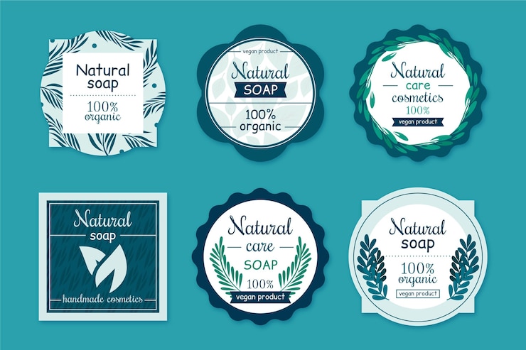 Free Vector soap label pack