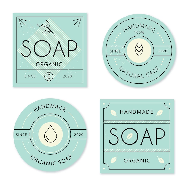 Free Vector soap label set