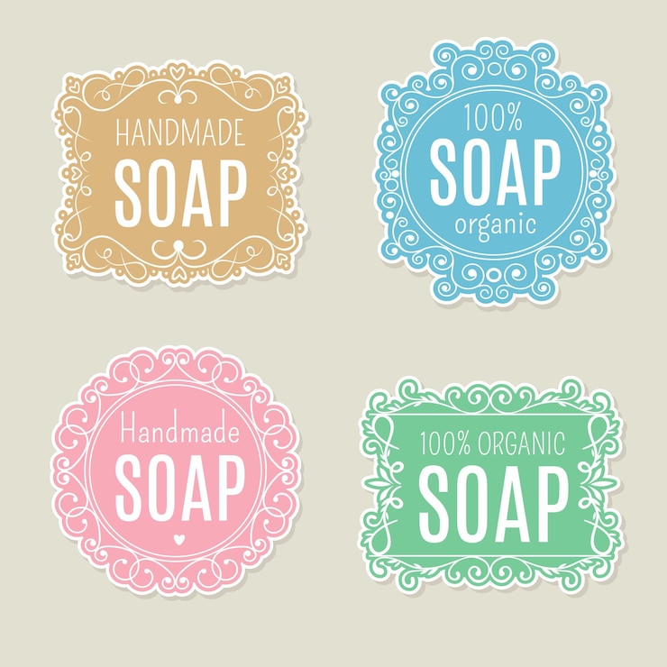 Free Vector soap logo template pack