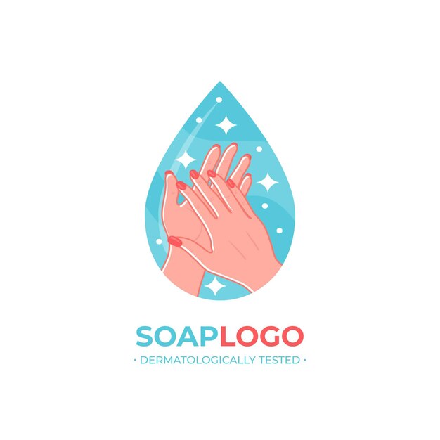 Soap logo template with hands