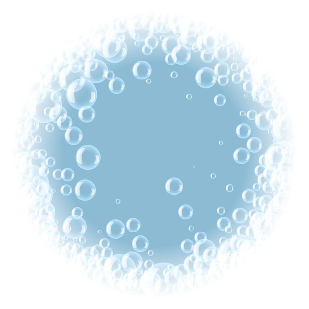 Free vector soap or water bubbles foam background