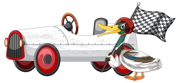 Free vector soapbox derby race with duck