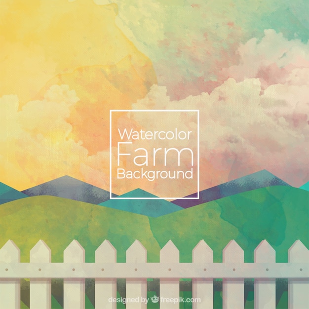 Sober watercolor farm background