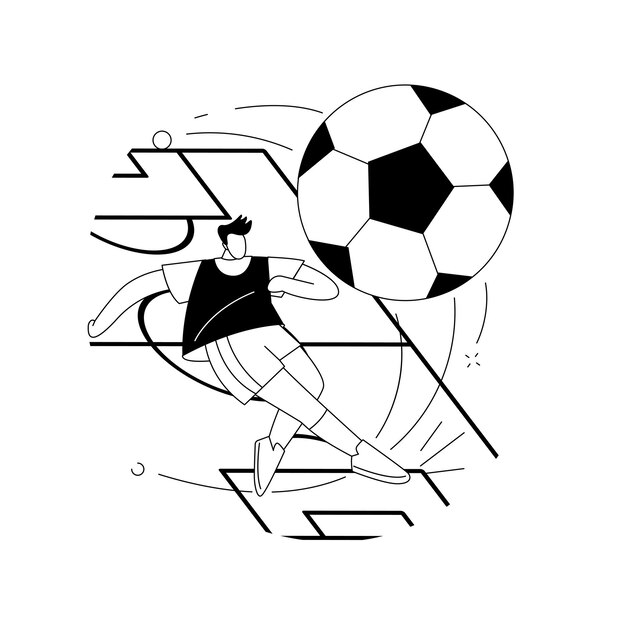 Soccer abstract concept vector illustration