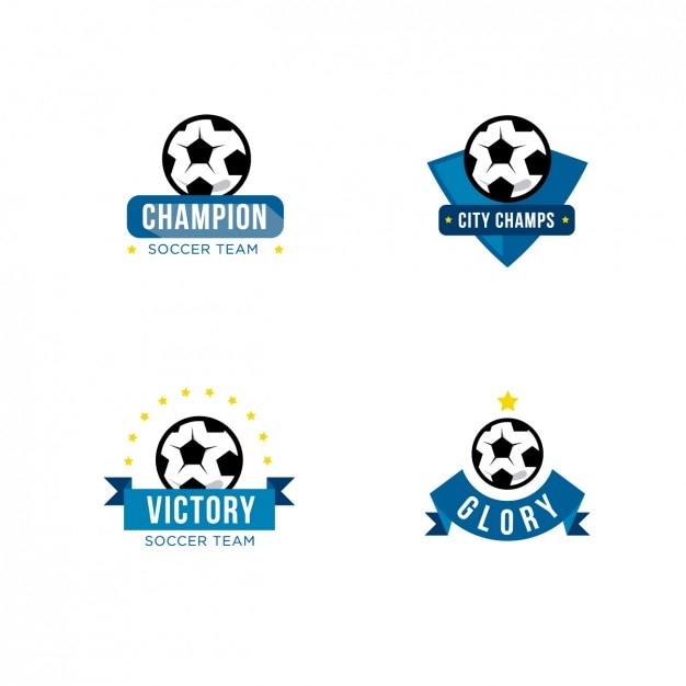 Free vector soccer badges