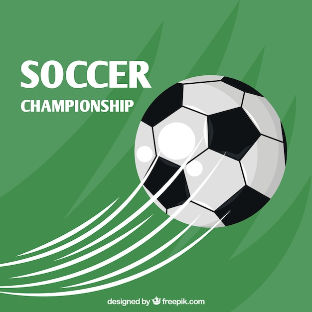 Soccer ball background in flat style