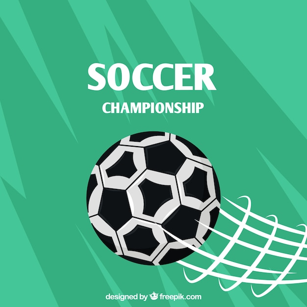 Soccer ball background in flat style