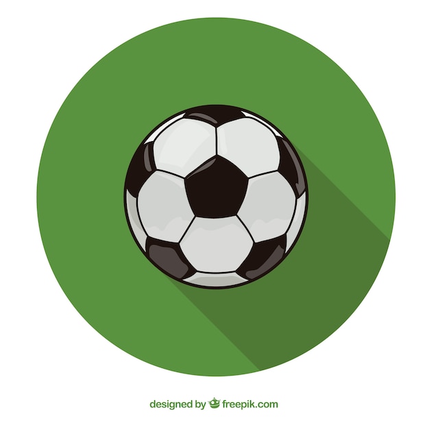 Free vector soccer ball background in flat style