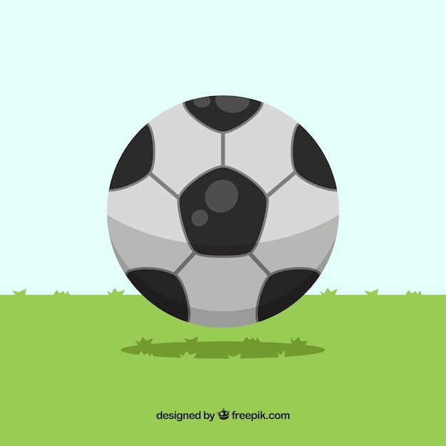 Free vector soccer ball background in flat style