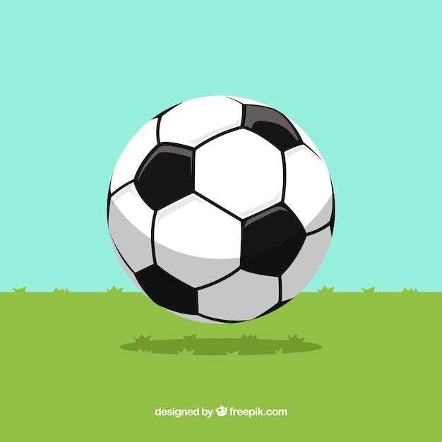 Soccer ball background in flat style