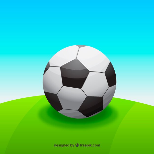 Soccer ball background in flat style