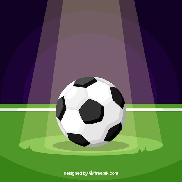 Free vector soccer ball background in flat style