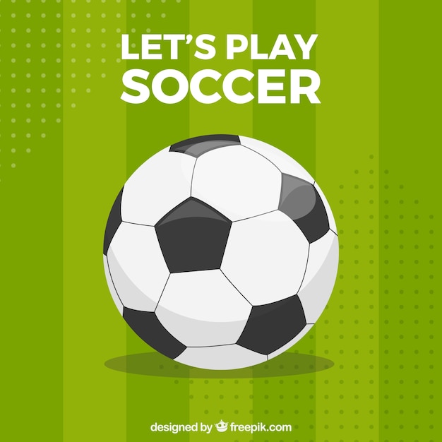 Free vector soccer ball background in flat style