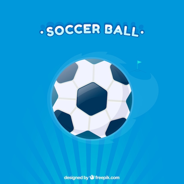 Free vector soccer ball background in flat style