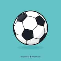 Free vector soccer ball background in flat style