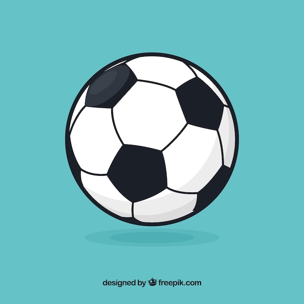 Фон футбольного мяча в плоском стиле