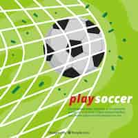 Free vector soccer ball background in flat style