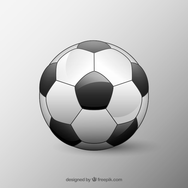 Free vector soccer ball background in realistic style